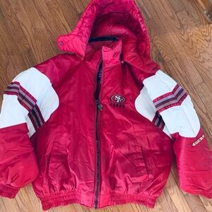 Vintage 90’s PRO PLAYER NFL SAN FRANCISCO 49ERS Puffer Jacket